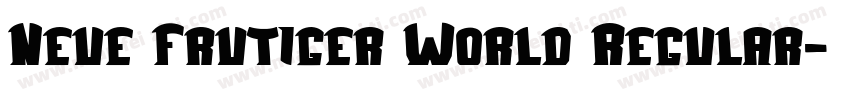 Neue Frutiger World Regular字体转换